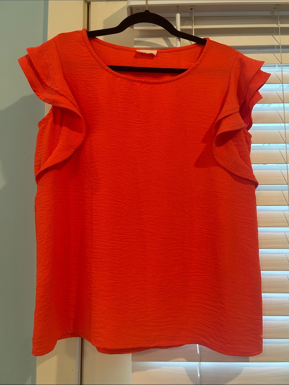 Women’s Coral Ruffle Sleeve Blouse